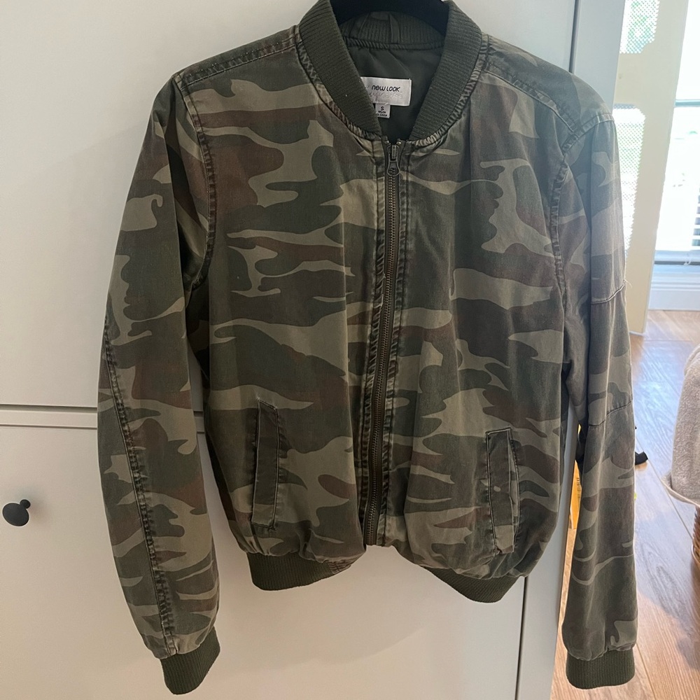 Camouflage Camo Bomber Jacket Size Small